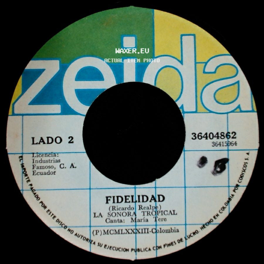 La Sonora Tropical - Mal Agradecido / Fidelidad side B