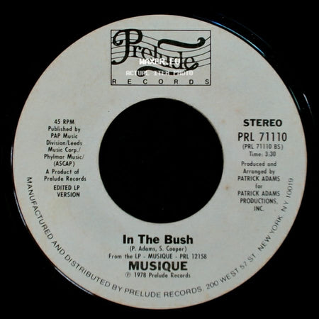 Musique - In The Bush / In The Bush side A