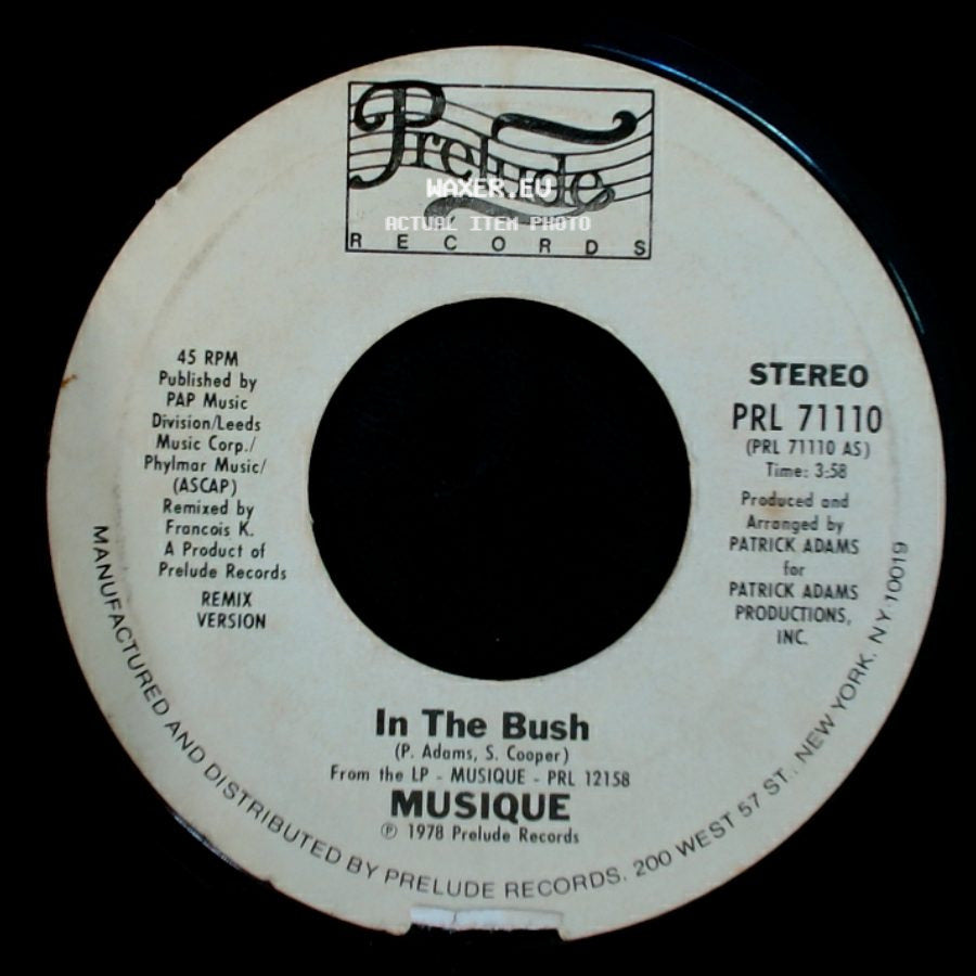 Musique - In The Bush / In The Bush side B