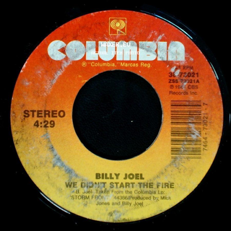 Billy Joel - We Didn't Start The Fire / House Of Blue Light side A
