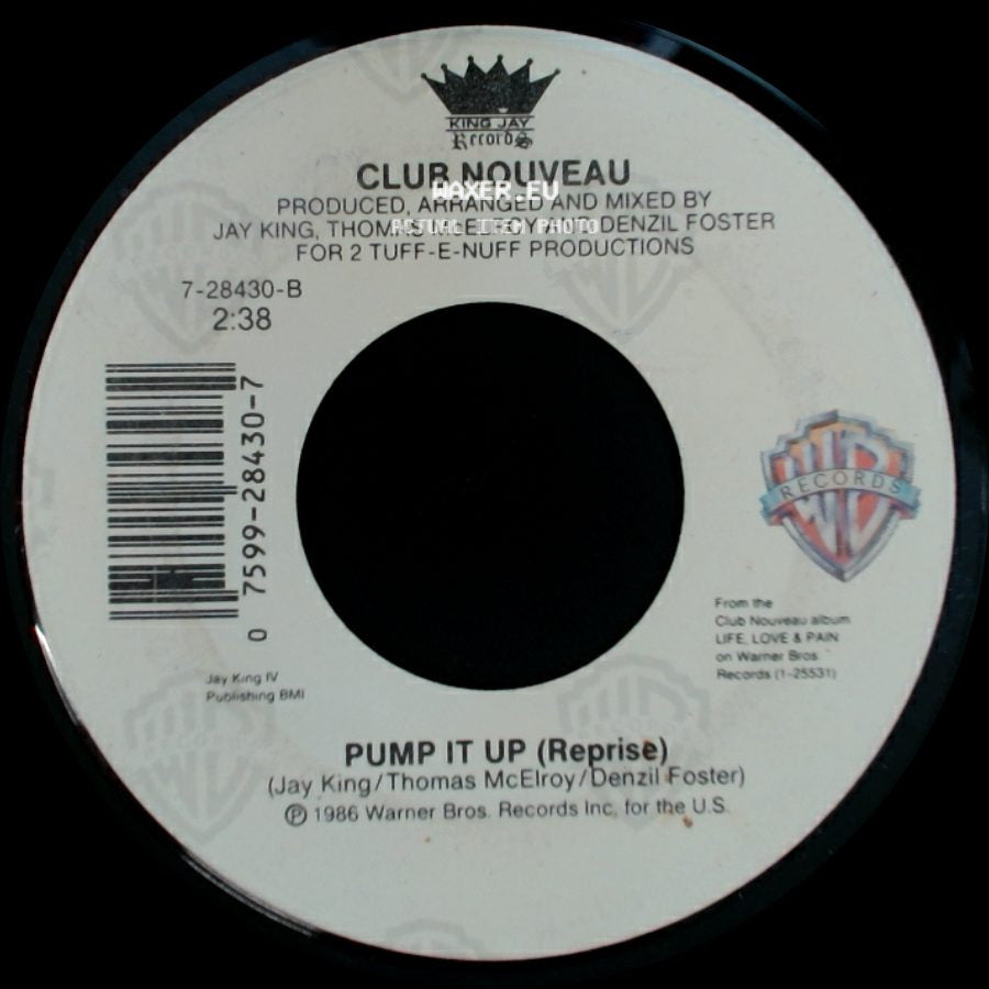Club Nouveau - Lean On Me / Pump It Up (Reprise) side B