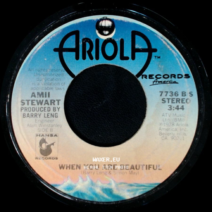 Amii Stewart - Knock On Wood / When You Are Beautiful side B