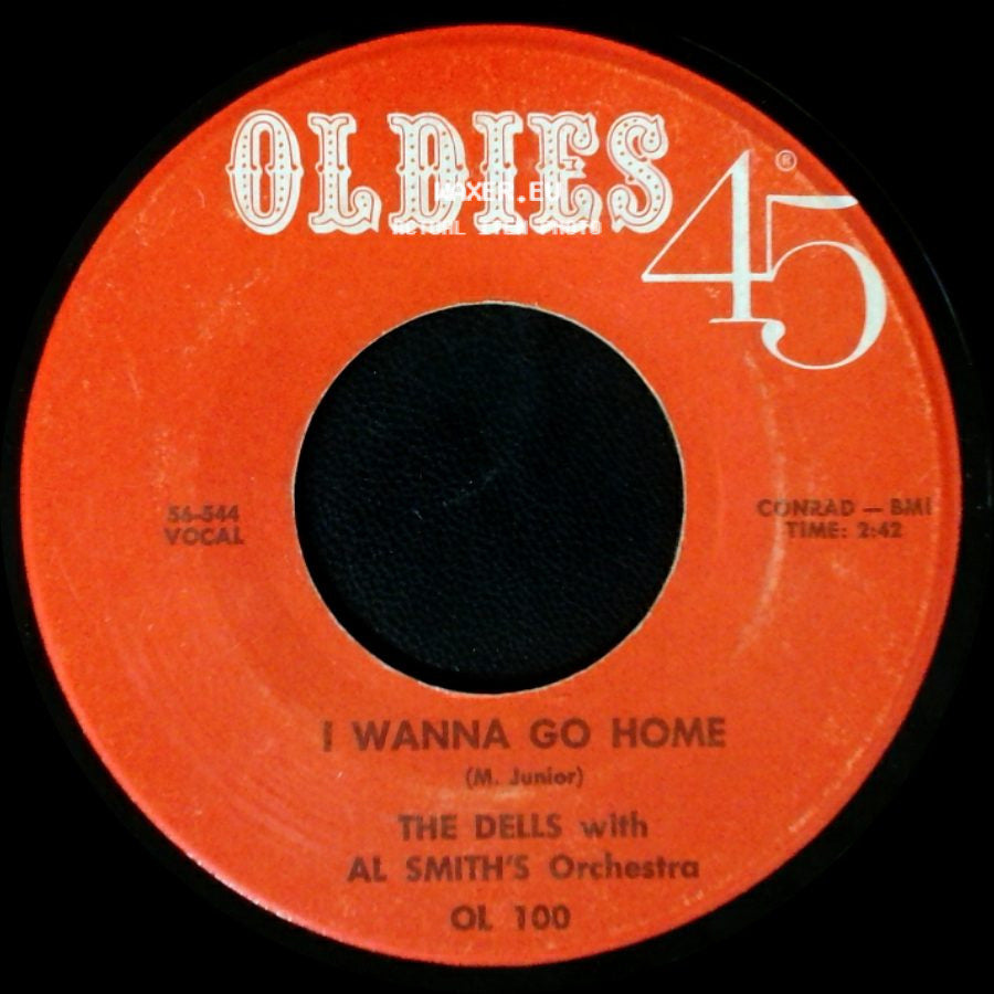 The Harptones Featuring Willie Winfield / The Dells With Al Smith's Orchestra - I Almost Lost My Mind / I Wanna Go Home side B