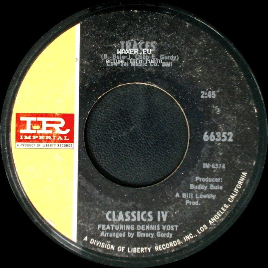 Classics Iv Featuring Dennis Yost - Traces / Mary, Mary / Row Your Boat side A