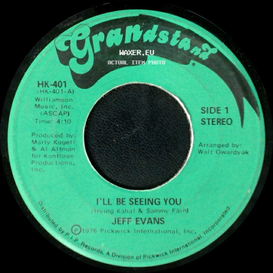 Jeff Evans - I'll Be Seeing You / I'll Be Seeing You (Instrumental) side A