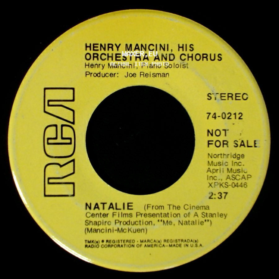 Henry Mancini, His Orchestra And Chorus - Natalie / Natalie side A