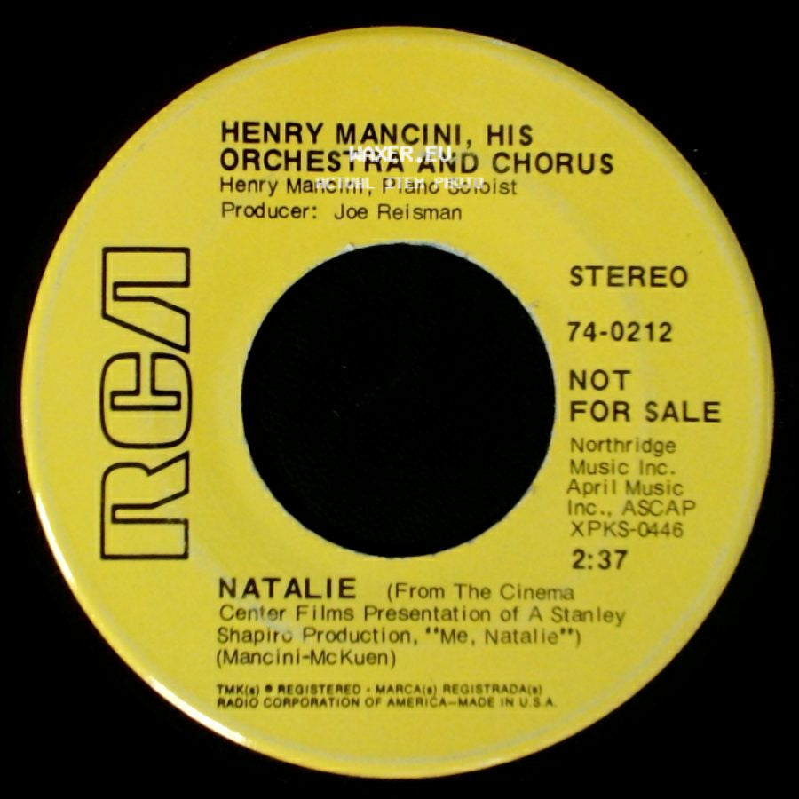 Henry Mancini, His Orchestra And Chorus - Natalie / Natalie side B