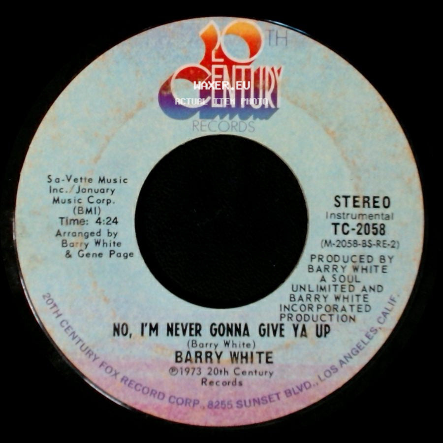 Barry White - No, I'm Never Gonna Give Ya Up / Never, Never Gonna Give Ya Up side A