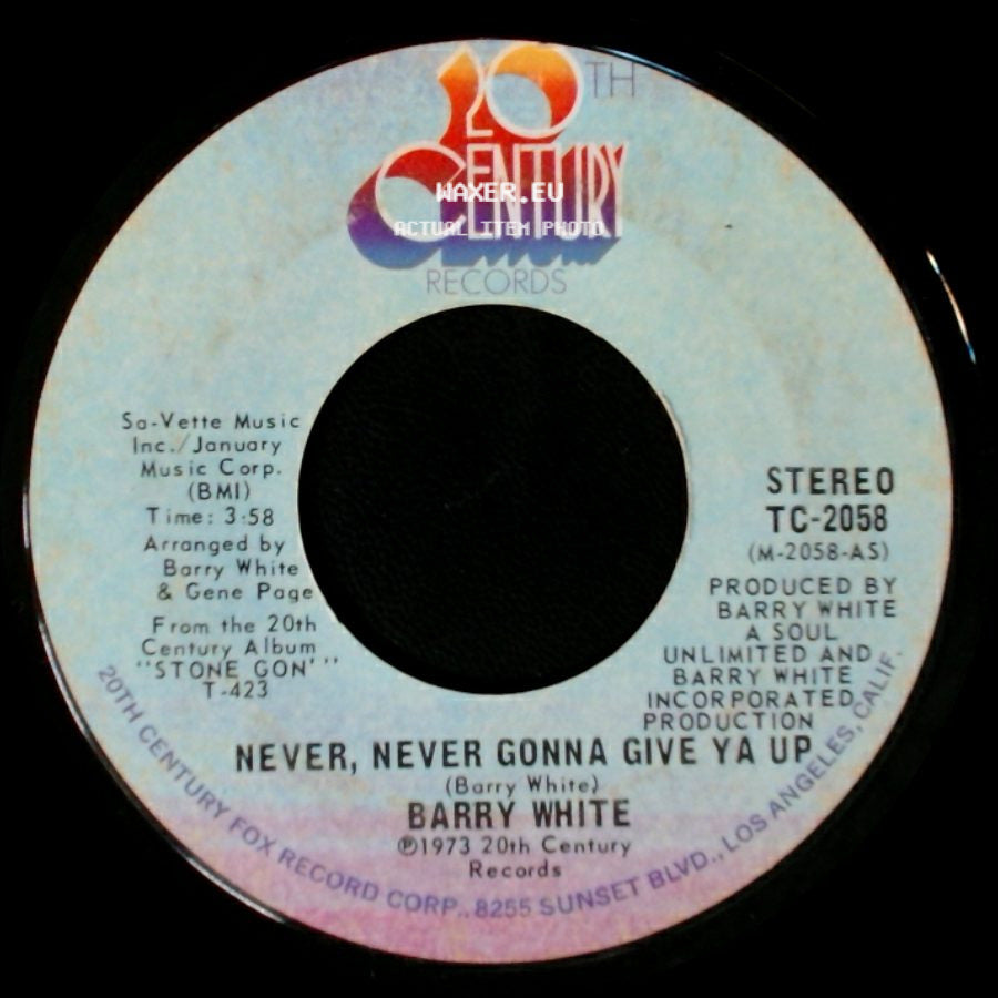 Barry White - No, I'm Never Gonna Give Ya Up / Never, Never Gonna Give Ya Up side B