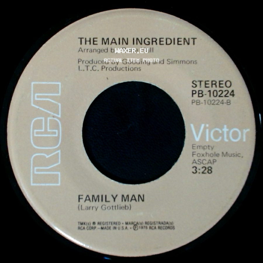 The Main Ingredient - Family Man / Rolling Down A Mountainside side A