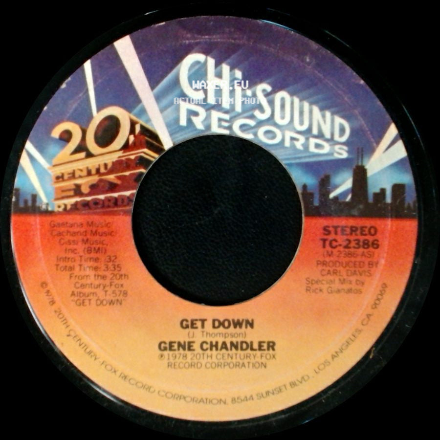 Gene Chandler - I'm The Traveling Kind / Get Down side B