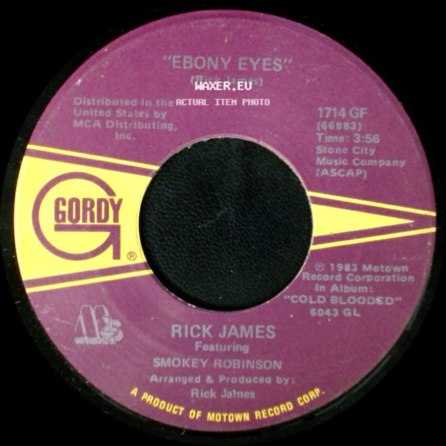 Rick James Featuring Smokey Robinson / Rick James - Ebony Eyes / 1, 2, 3 (You Her And Me) side A