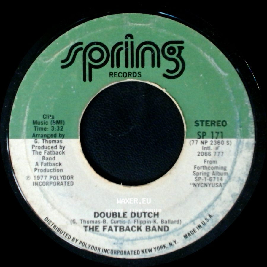 The Fatback Band - Double Dutch / Spank The Baby side A