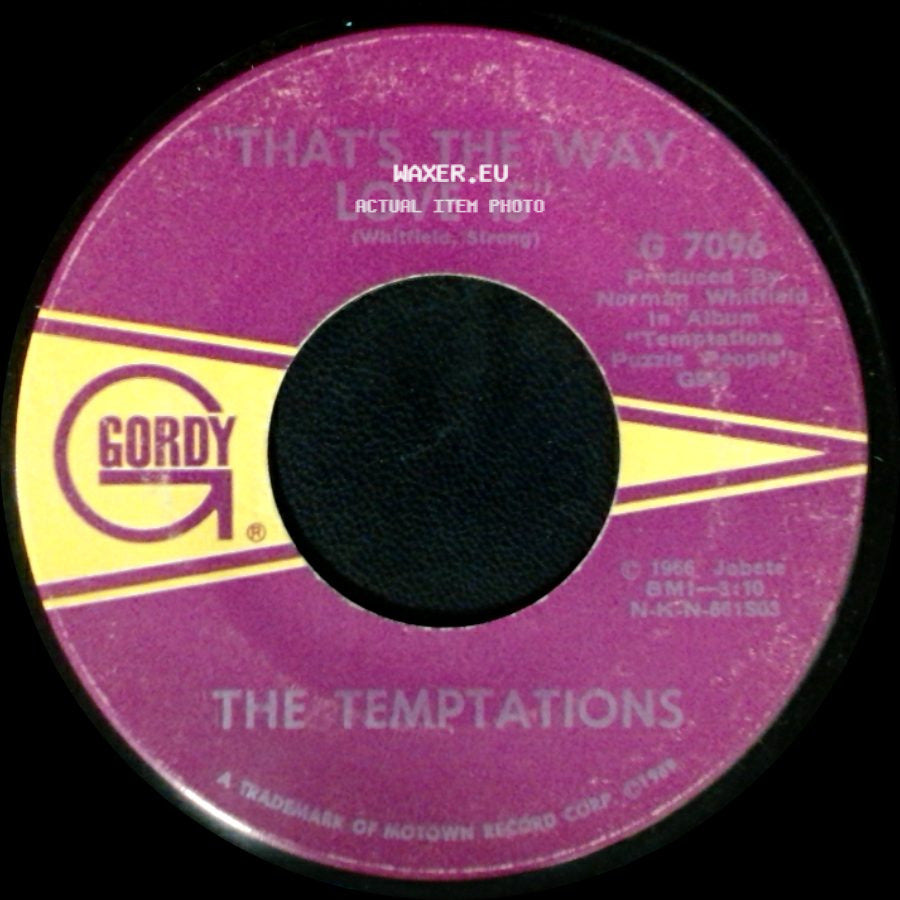 The Temptations - Psychedelic Shack / That's The Way Love Is side B