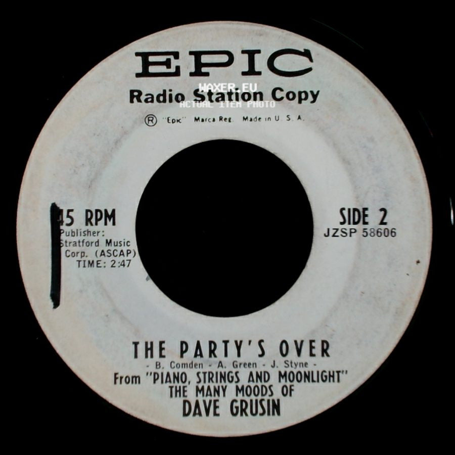 Dave Grusin - What Is This Thing Called Love / The Party's Over side B