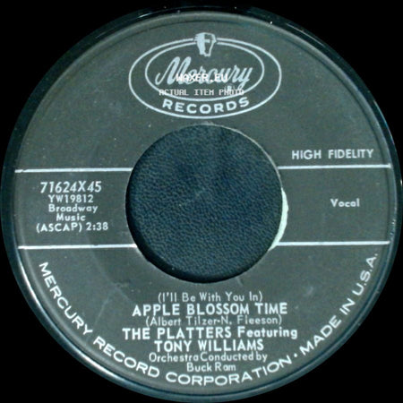 The Platters Featuring Tony Williams - (I'll Be With You In) Apple Blossom Time / Ebb Tide side A