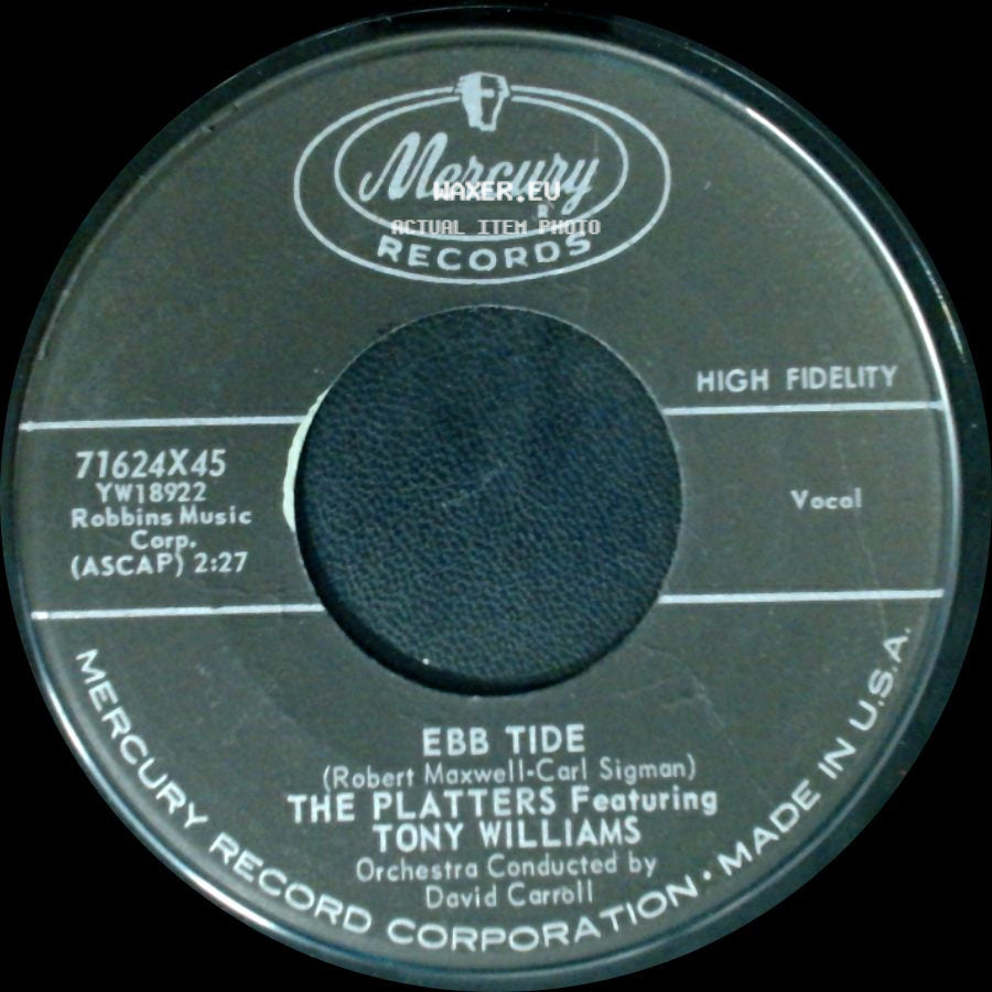 The Platters Featuring Tony Williams - (I'll Be With You In) Apple Blossom Time / Ebb Tide side B