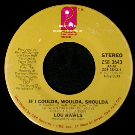 Lou Rawls - If I Coulda, Woulda, Shoulda / One Life To Live side A