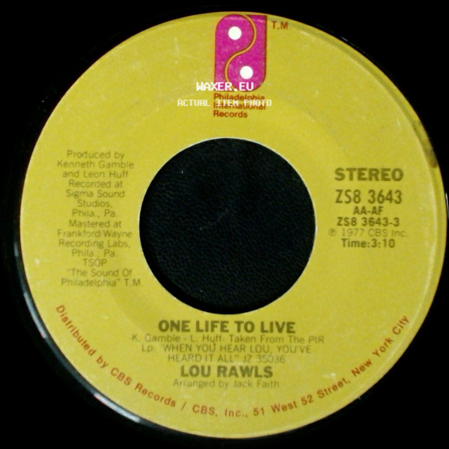 Lou Rawls - If I Coulda, Woulda, Shoulda / One Life To Live side B