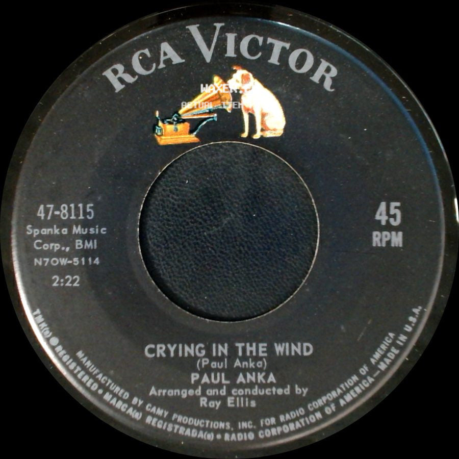 Paul Anka - Love (Makes The World Go 'round) / Crying In The Wind side B