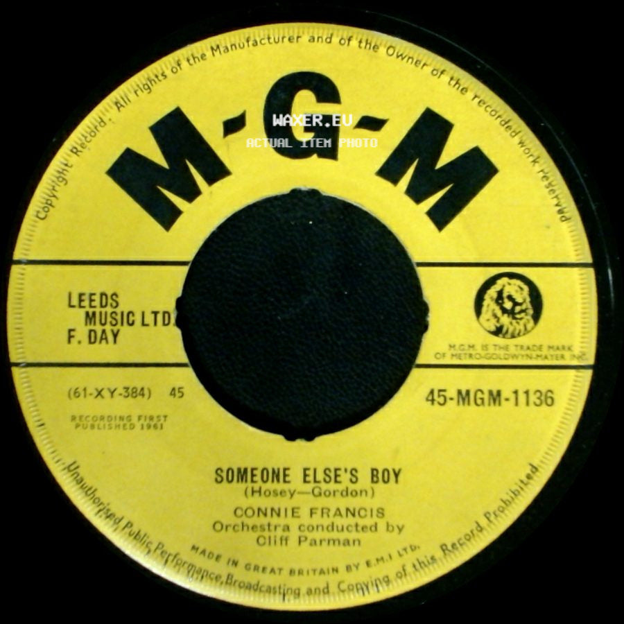 Connie Francis - Someone Else's Boy / Breakin' In A Brand New Broken Heart side A