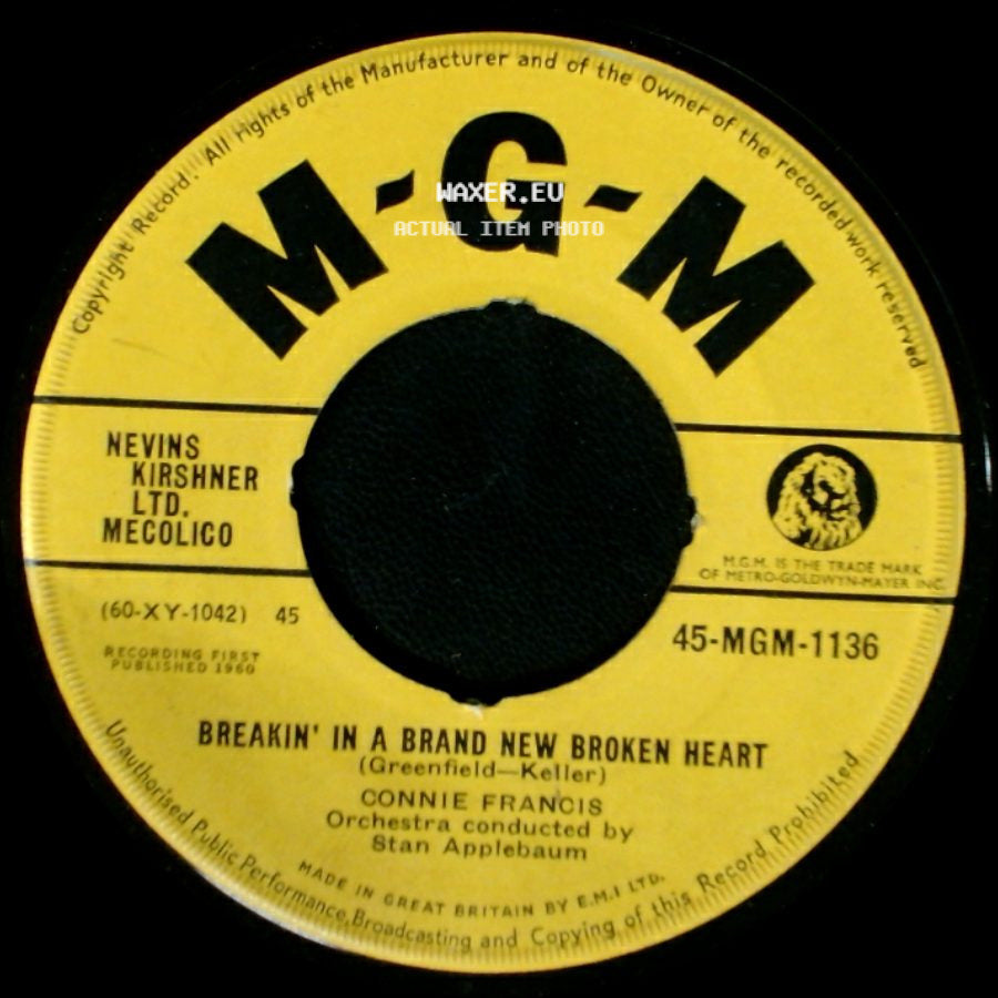 Connie Francis - Someone Else's Boy / Breakin' In A Brand New Broken Heart side B