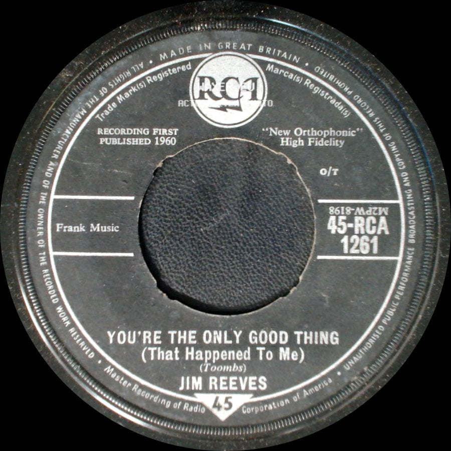 Jim Reeves - You're The Only Good Thing (That Happened To Me) / Oh, How I Miss You Tonight side A