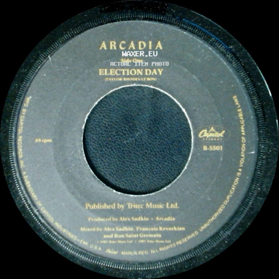 Arcadia - Election Day / She's Moody And Grey, She's Mean And She's Restless side A