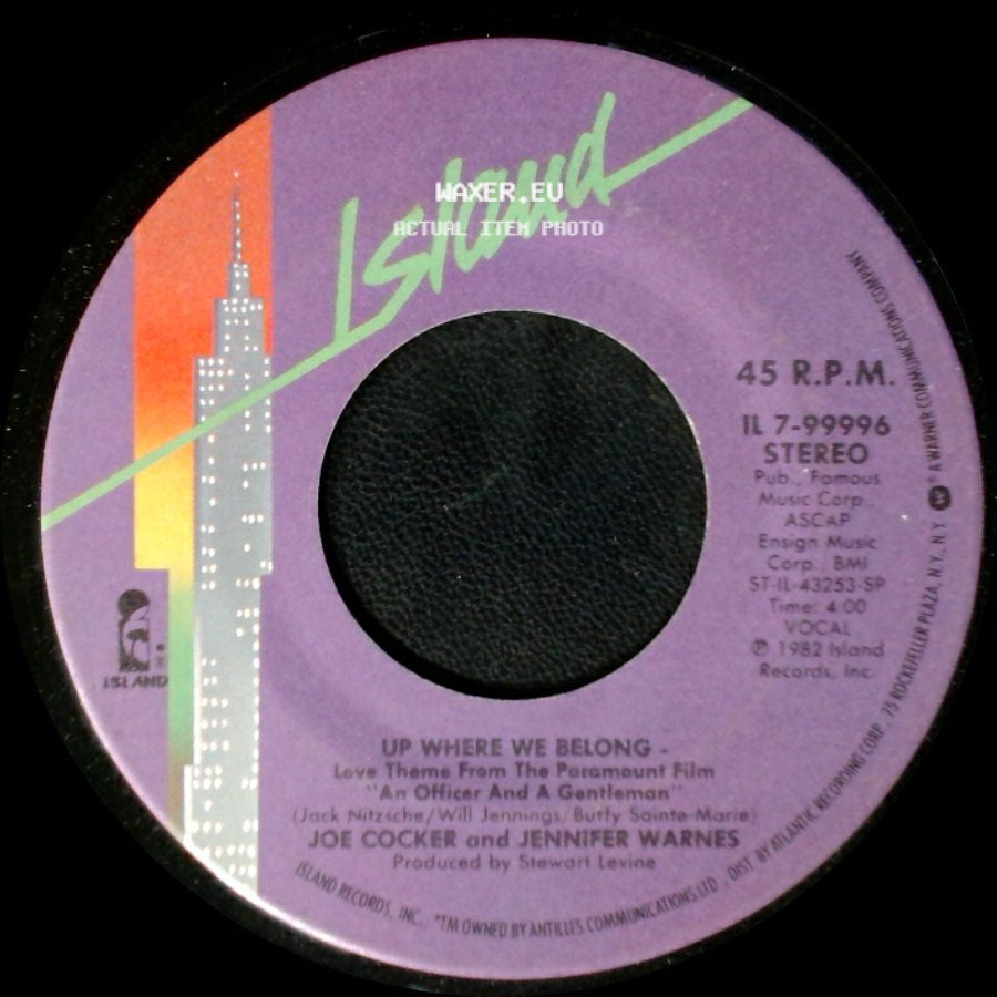 Joe Cocker / Joe Cocker And Jennifer Warnes - Sweet Li'l Woman / Up Where We Belong side B