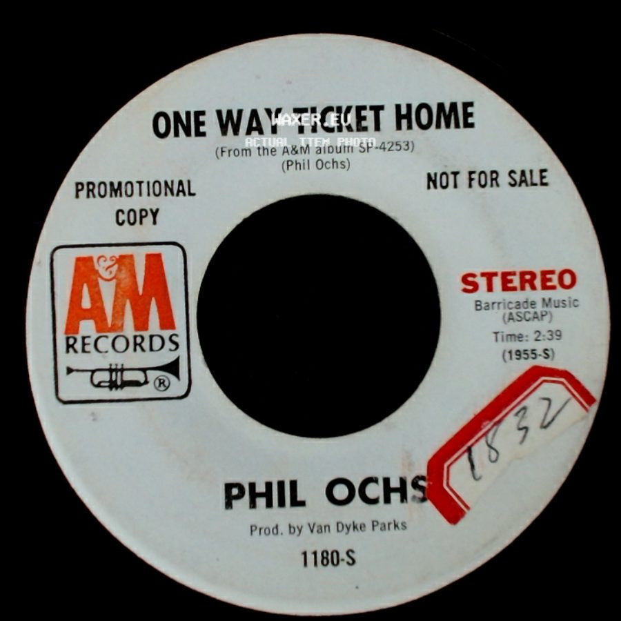 Phil Ochs - My Kingdom For A Car / One Way Ticket Home side B