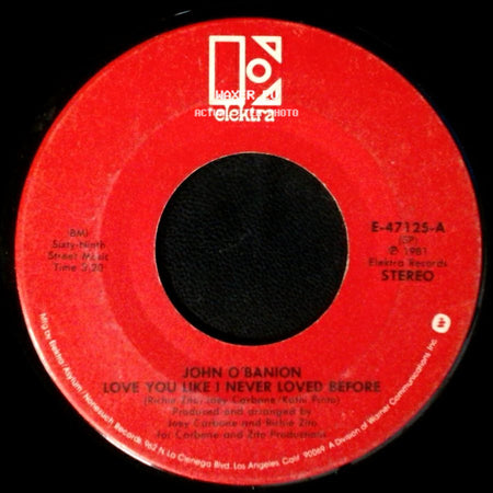 John O'banion - Love You Like I Never Loved Before / She's Not For You side A