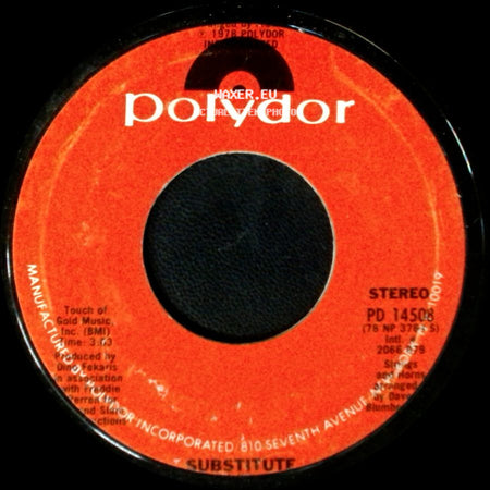 Gloria Gaynor - Substitute / I Will Survive side A