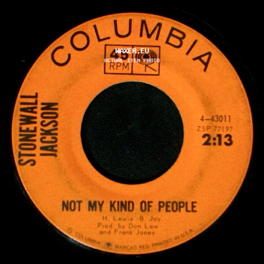 Stonewall Jackson - Give It Back To The Indians / Not My Kind Of People side B