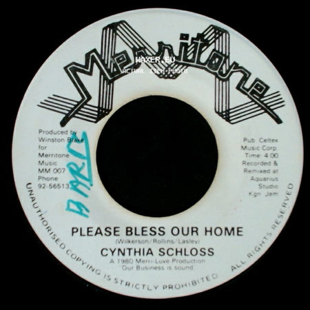 Cynthia Schloss - Red Rose / Please Bless Our Home side B