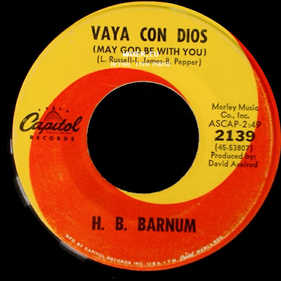 H. B. Barnum - What Did Sister Do? / Vaya Con Dios (May God Be With You) side B