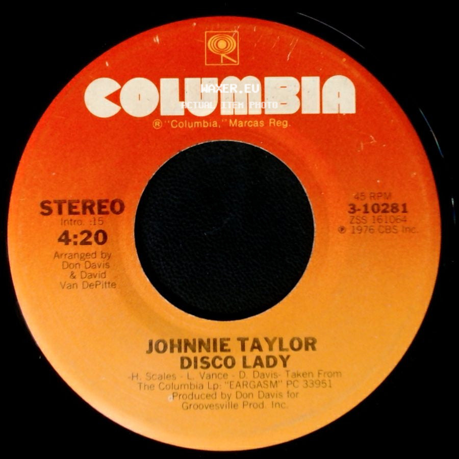 Johnnie Taylor - You're The Best In The World / Disco Lady side B