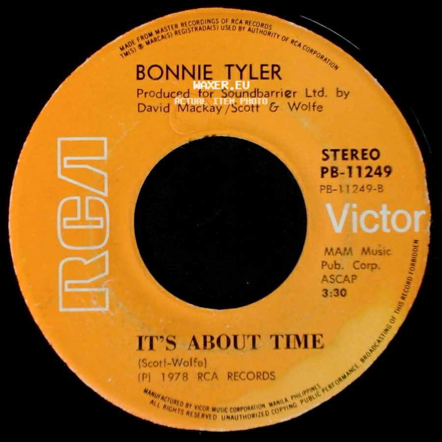 Bonnie Tyler - It's A Heartache / It's About Time side B