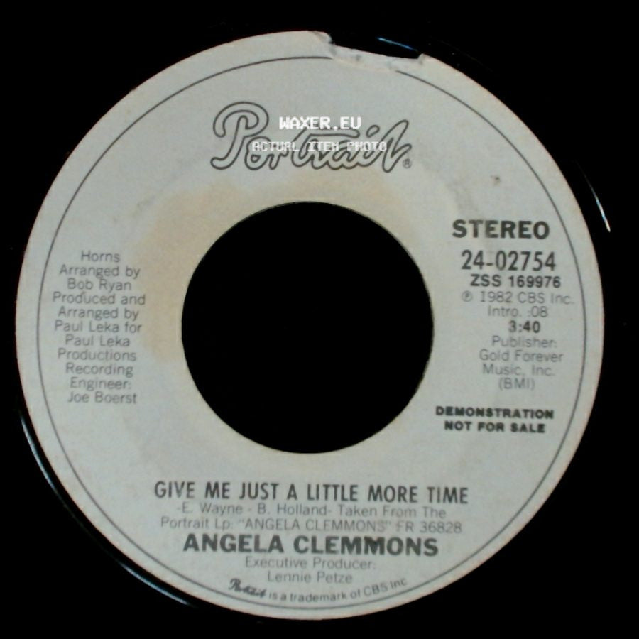 Angela Clemmons - Give Me Just A Little More Time / Give Me Just A Little More Time side A