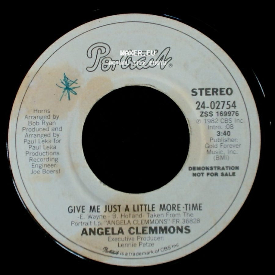Angela Clemmons - Give Me Just A Little More Time / Give Me Just A Little More Time side B