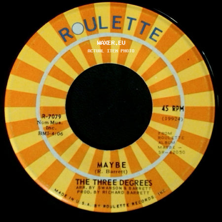 The Three Degrees - Sugar On Sunday / Maybe side B