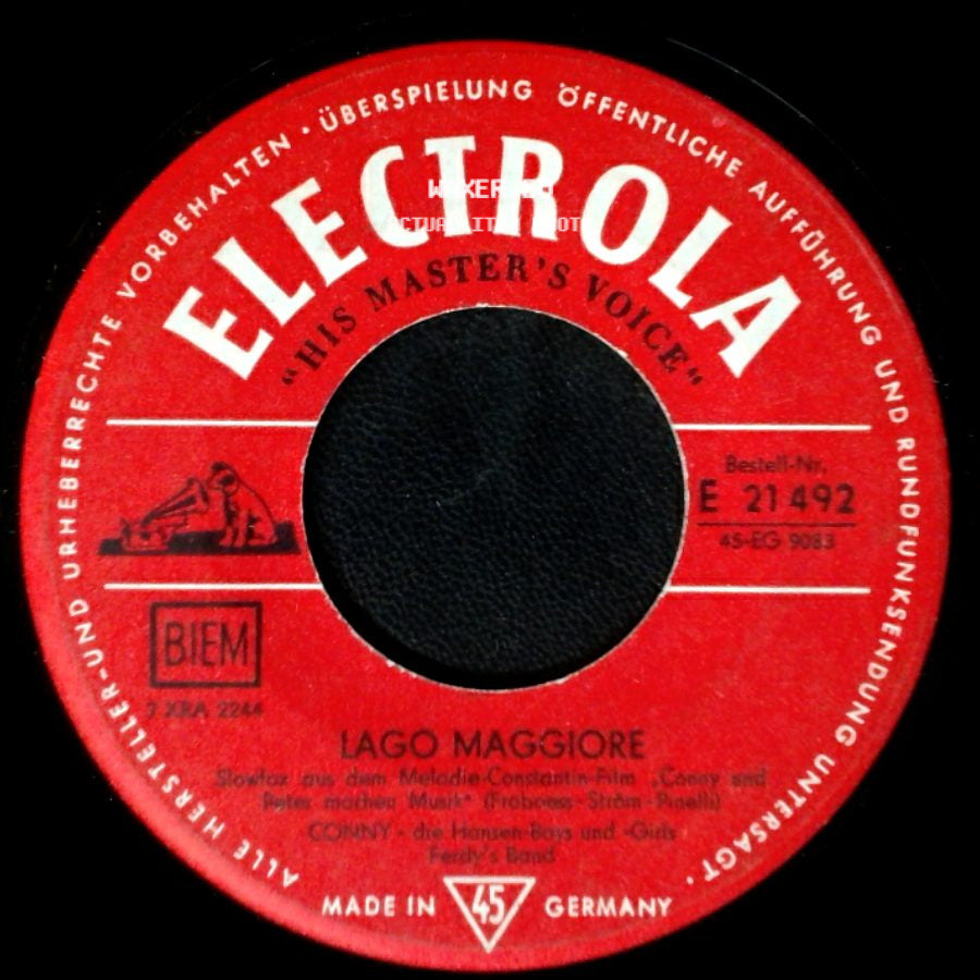 Conny - Die Hansen-Boys Und -Girls - Fredy's Band - Lago Maggiore / Junge, Mach' Musik side A