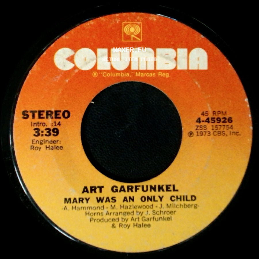 Art Garfunkel - All I Know / Mary Was An Only Child side B