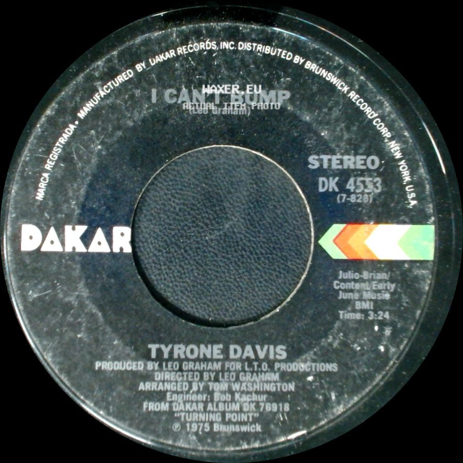 Tyrone Davis - So Good (To Be Home With You) / I Can't Bump side B