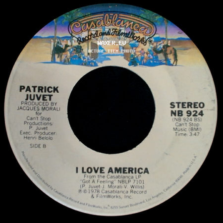 Patrick Juvet - Got A Feeling / I Love America side B