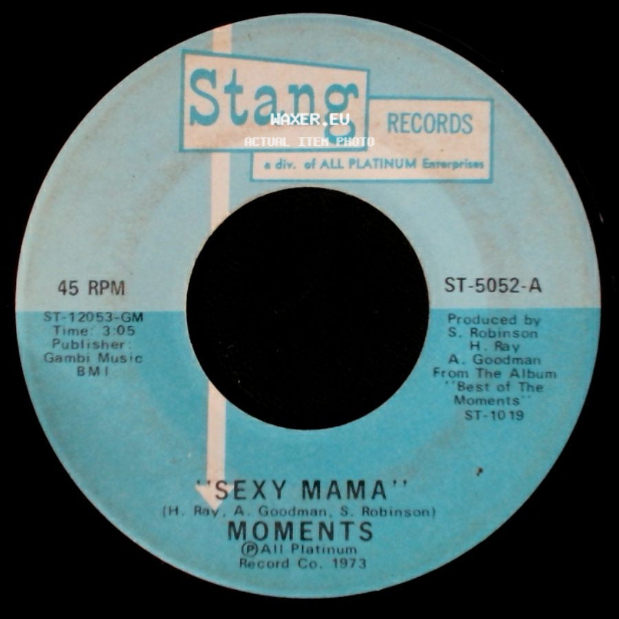 Moments - Where Can I Find Her / Sexy Mama side B