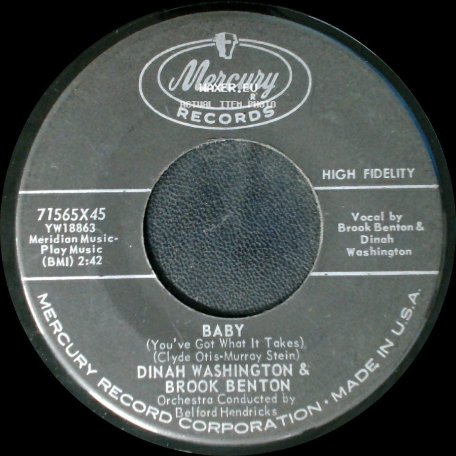 Brook Benton & Dinah Washington / Dinah Washington & Brook Benton - I Do / Baby (You've Got What It Takes) side B