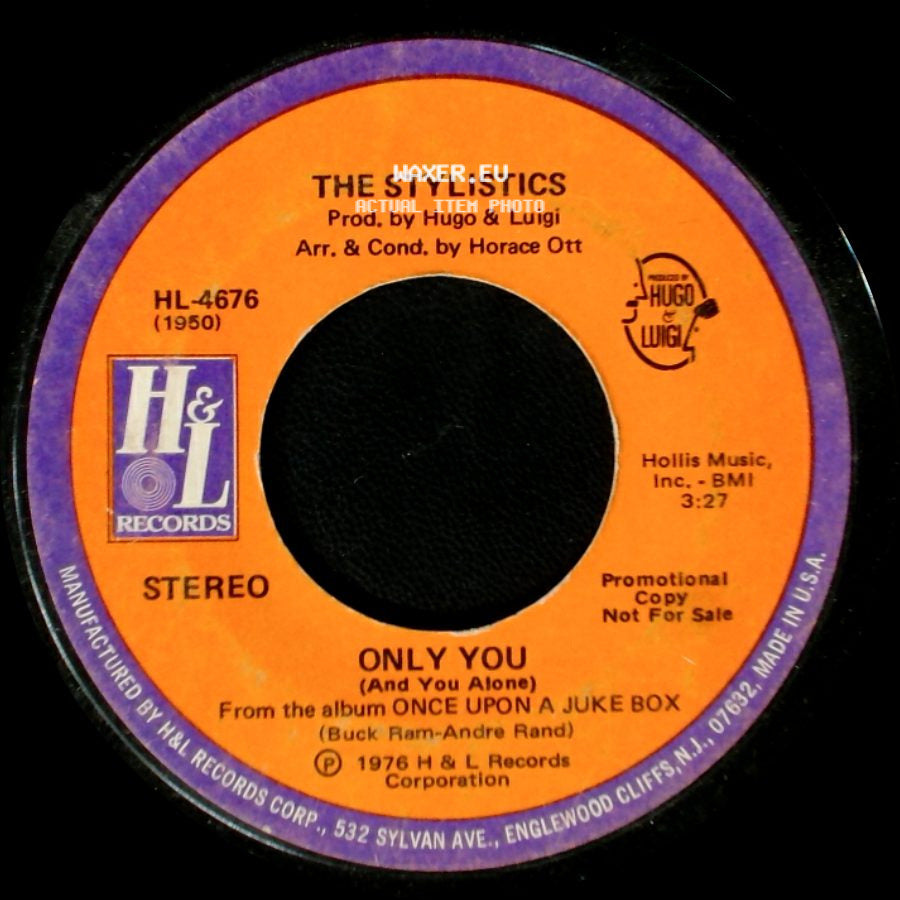 The Stylistics - Only You (And You Alone) / Only You (And You Alone) side B