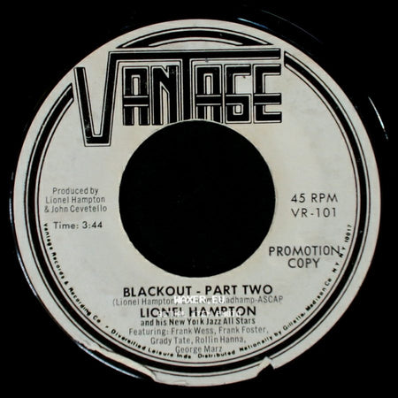 Lionel Hampton / Lionel Hampton And His New York Jazz All Stars - Blackout - Part One / Blackout - Part Two side B