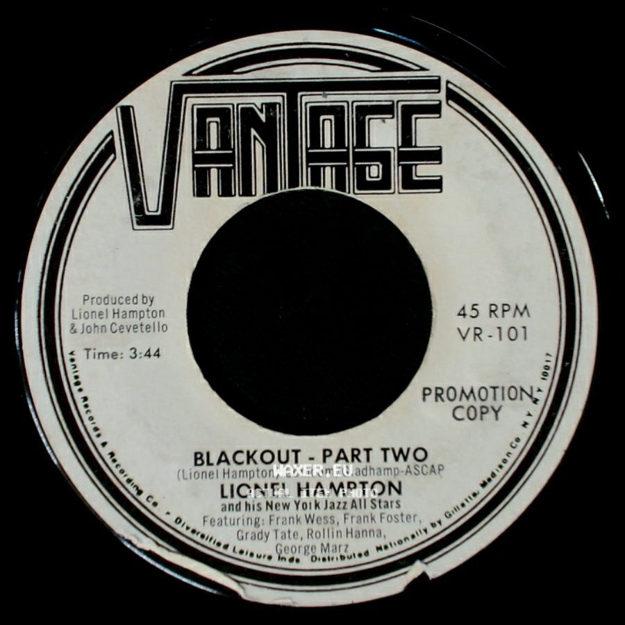 Lionel Hampton / Lionel Hampton And His New York Jazz All Stars - Blackout - Part One / Blackout - Part Two side B