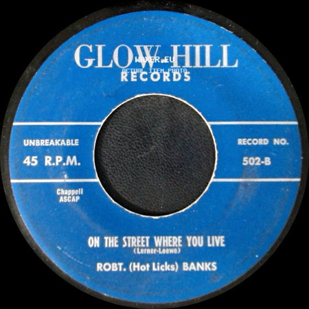 Robt. (Hot Licks) Banks - Destination / On The Street Where You Live side B